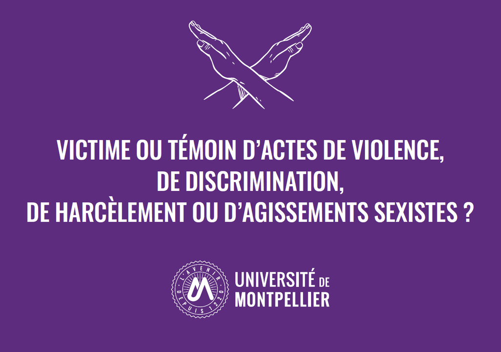 Victime ou témoin d'actes de violence, de discrimination, de harcèlement ou d'agissements sexistes ?